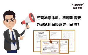 經營油漆涂料、稀釋劑需要辦理?；方洜I許可證嗎？